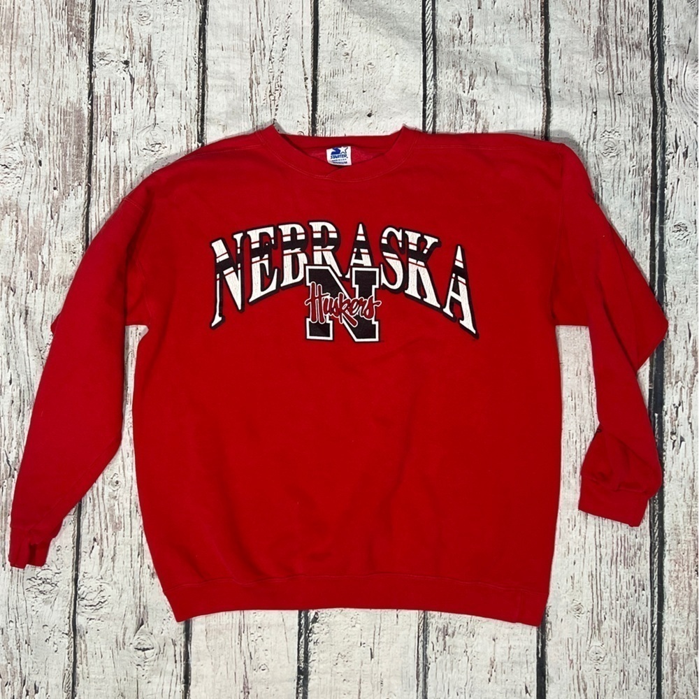 Vintage Nebraska Cornhuskers 1990s Starter NCAA College Football Sweatshirt